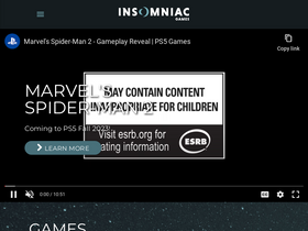 'insomniac.games' screenshot