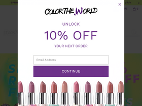 'colortheworldlipsticks.com' screenshot