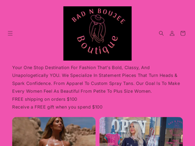 badnboujeeboutique.com homepage screenshot
