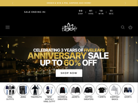 Five Leafs homepage screenshot