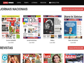 'capasjornais.pt' screenshot