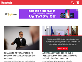 'demokrata.hu' screenshot