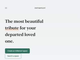 'inmemori.com' screenshot