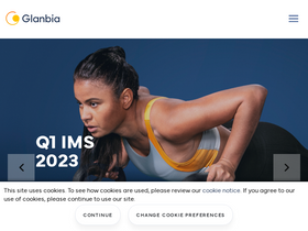 'glanbia.com' screenshot