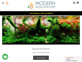 'modernaquarium.com' screenshot