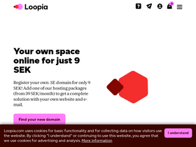 'loopia.com' screenshot