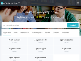 'korepetycje24.com' screenshot