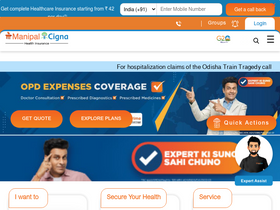 'manipalcigna.com' screenshot