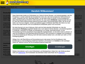 'postleitzahl.org' screenshot