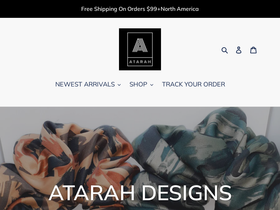 atarahdesigns.com homepage screenshot