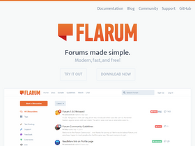'flarum.org' screenshot