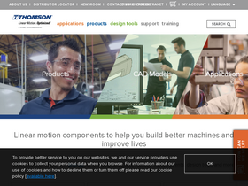 'thomsonlinear.com' screenshot