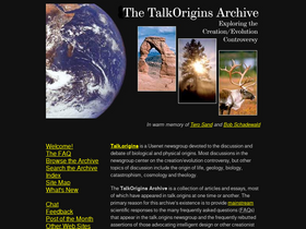 'talkorigins.org' screenshot