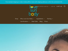 lovesunbody.com homepage screenshot