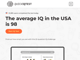 'quickiqtest.org' screenshot