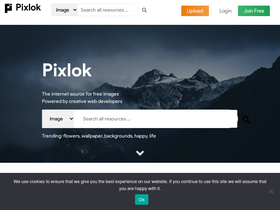 'pixlok.com' screenshot