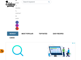 'thecookingfoodie.com' screenshot