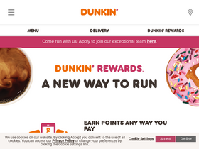 'dunkindonuts.com' screenshot