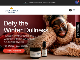 Gian Grace Skincare website screenshot