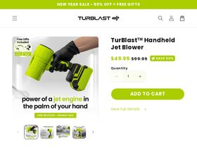 Turblast website screenshot