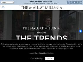 'mallatmillenia.com' screenshot