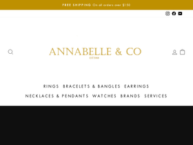 annabellejewellers.com homepage screenshot