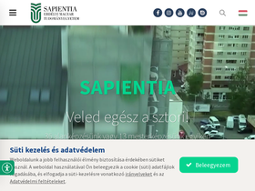 'sapientia.ro' screenshot