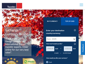 'travelex.com.au' screenshot