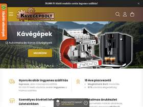 'kavegepbolt.hu' screenshot