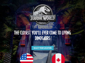 'jurassicworldexhibition.com' screenshot