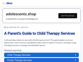 adolescents.shop homepage screenshot