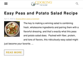 'cookingtheglobe.com' screenshot