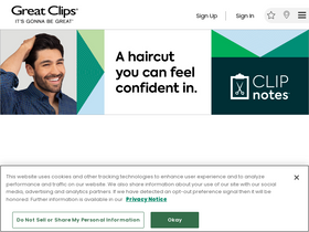 'greatclips.com' screenshot