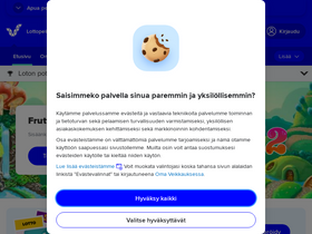 'veikkaus.fi' screenshot