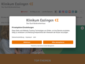'klinikum-esslingen.de' screenshot