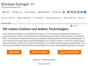'klinikum-esslingen.de' screenshot