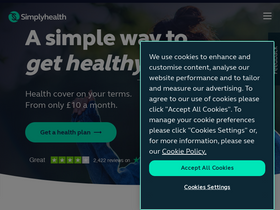 'simplyhealth.co.uk' screenshot