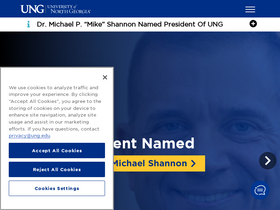 'ung.edu' screenshot