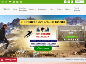 'uttarakhandtourism.gov.in' screenshot