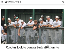 'weatherforddemocrat.com' screenshot