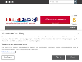 'britishmalayali.co.uk' screenshot