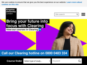 'kingston.ac.uk' screenshot