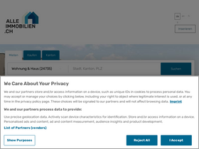 'alle-immobilien.ch' screenshot