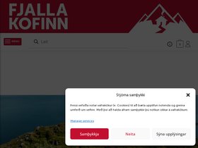 'fjallakofinn.is' screenshot