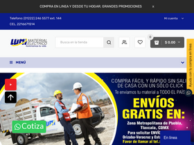 'lumimaterialelectrico.com' screenshot