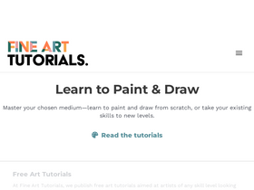 'finearttutorials.com' screenshot