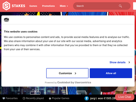 'stakes.com' screenshot