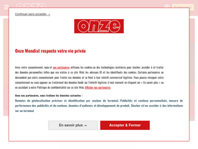 'onzemondial.com' screenshot