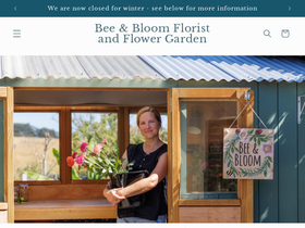 beeandbloom.co.nz homepage screenshot
