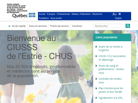 'santeestrie.qc.ca' screenshot